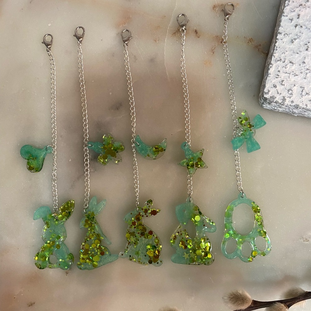 5 pieces Stanley charm handmade epoxy resin party favors Bunny